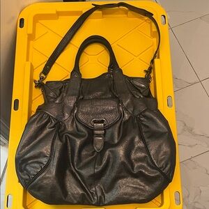 Botkier - Pewter Glistening Glittery Shiny Black Shoulder Bag